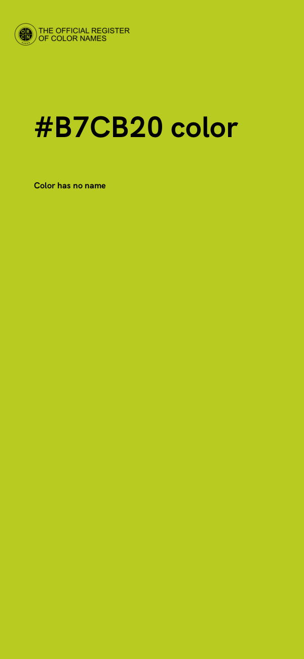 #B7CB20 color image