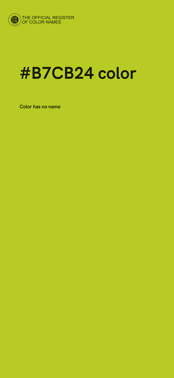 #B7CB24 color image