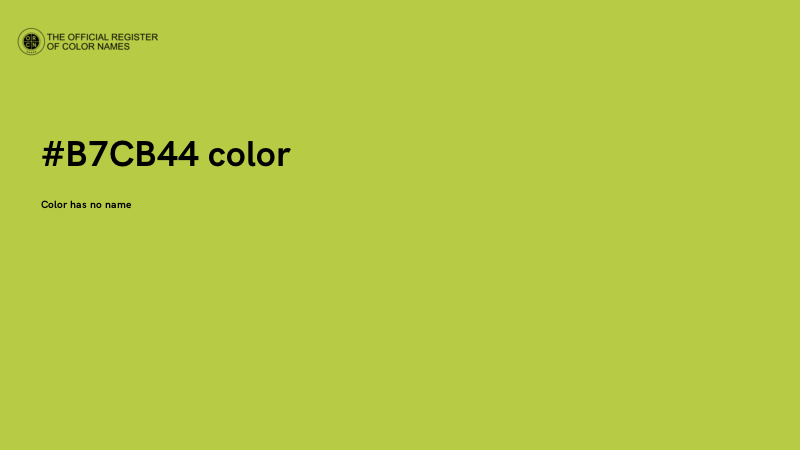 #B7CB44 color image