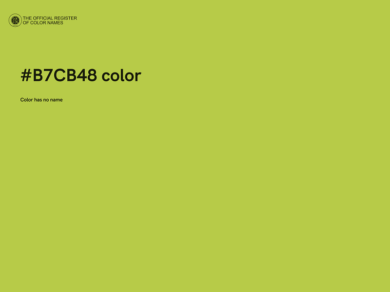 #B7CB48 color image