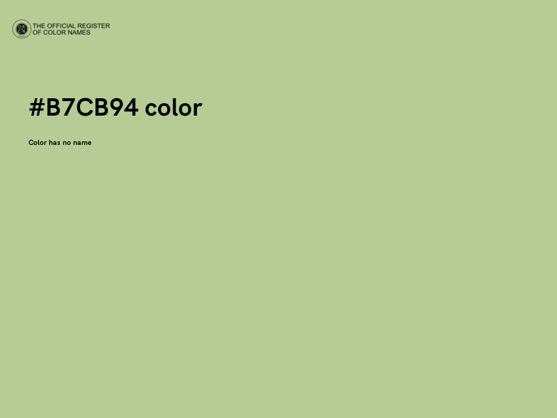 #B7CB94 color image