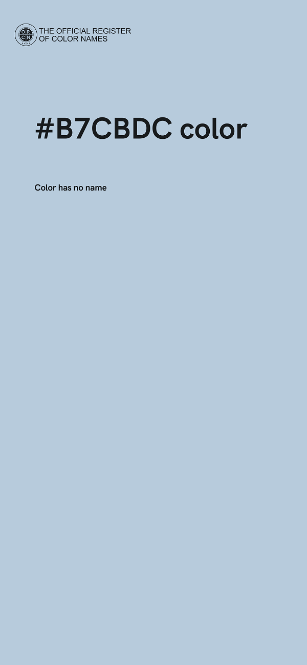 #B7CBDC color image