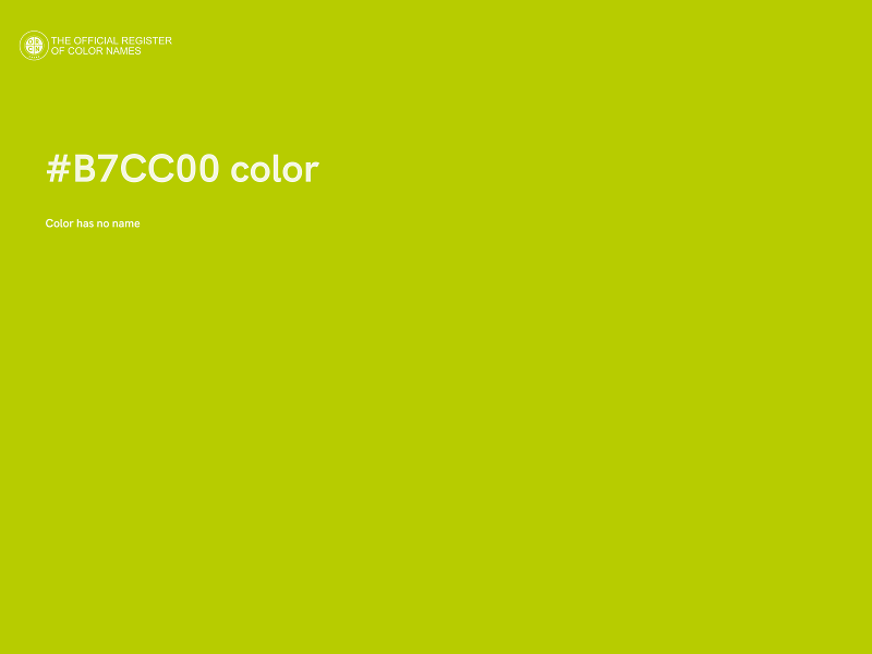 #B7CC00 color image