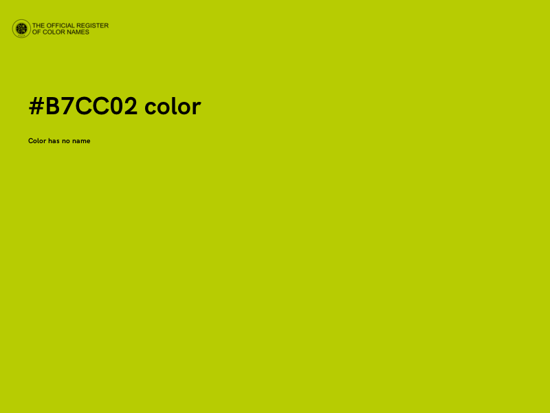 #B7CC02 color image