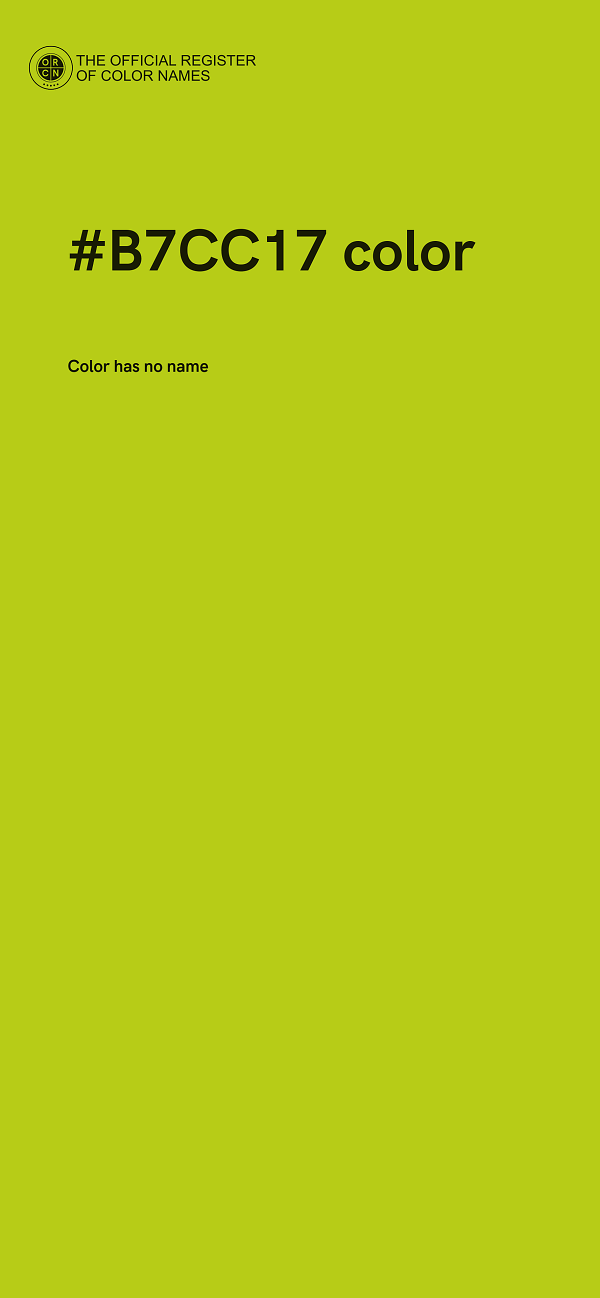 #B7CC17 color image