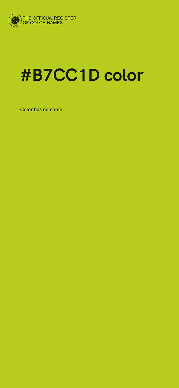 #B7CC1D color image