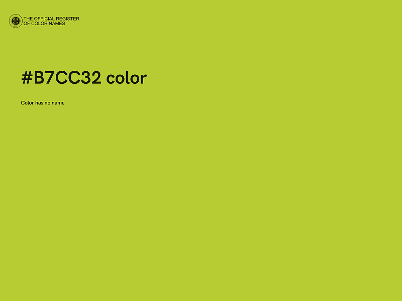 #B7CC32 color image