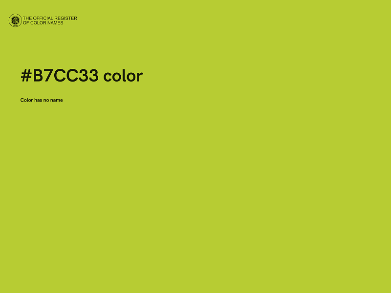 #B7CC33 color image