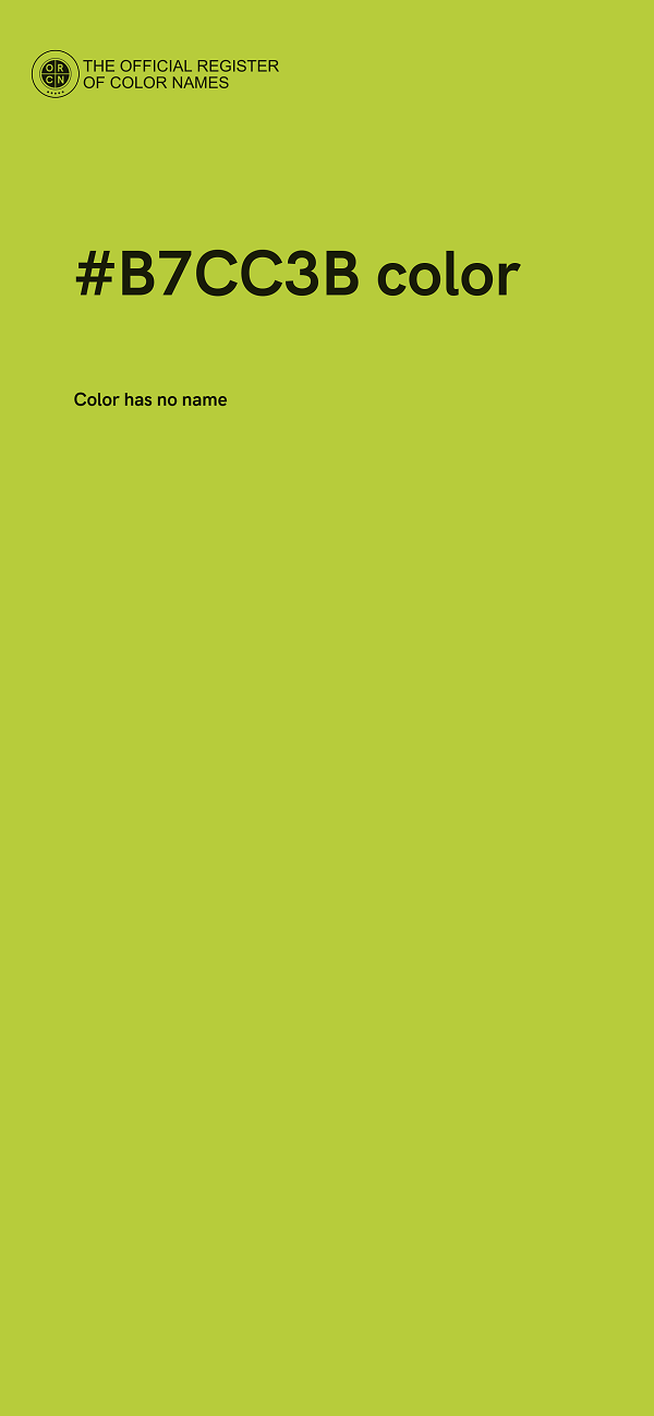 #B7CC3B color image