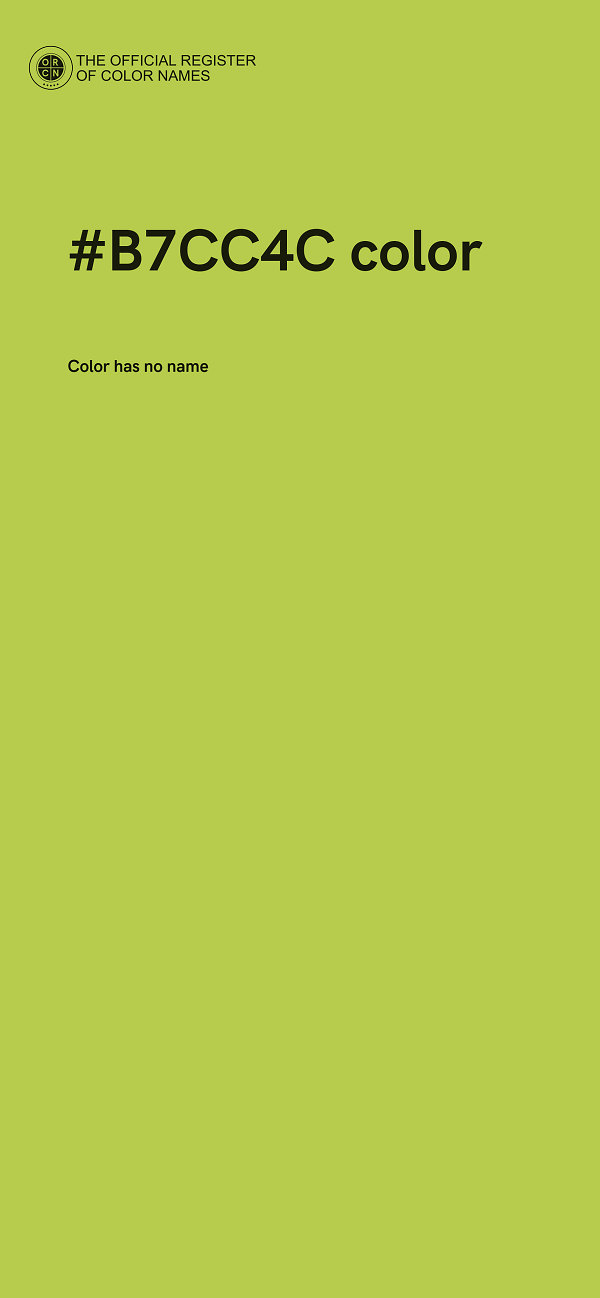 #B7CC4C color image