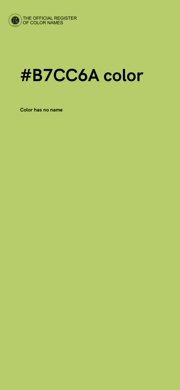 #B7CC6A color image