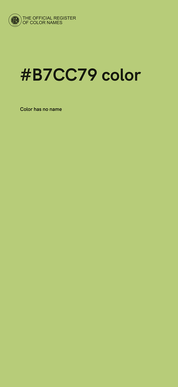 #B7CC79 color image