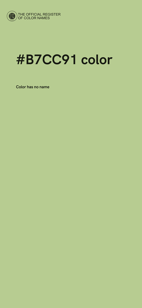 #B7CC91 color image