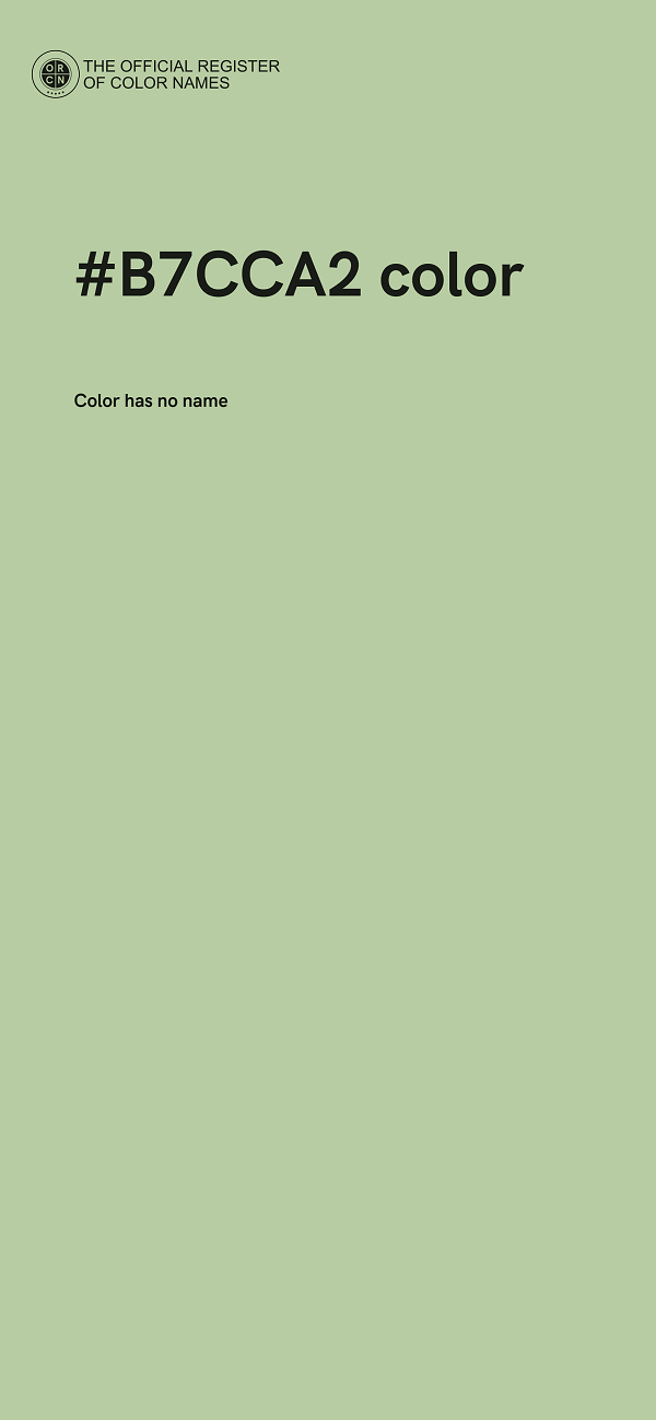 #B7CCA2 color image