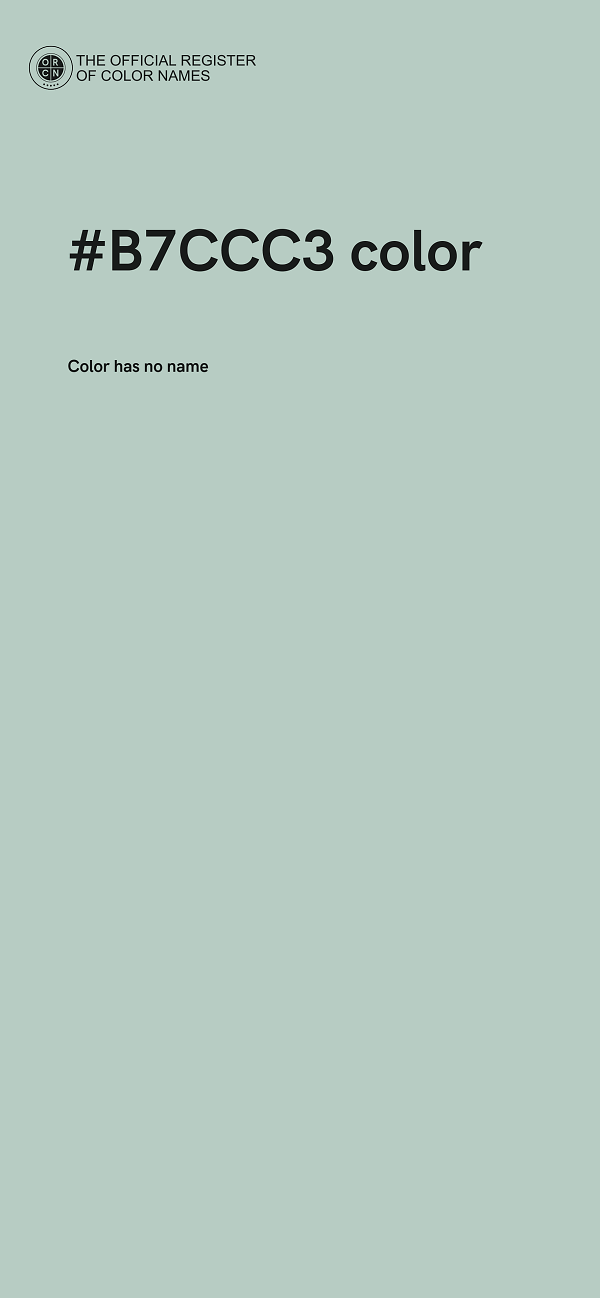 #B7CCC3 color image