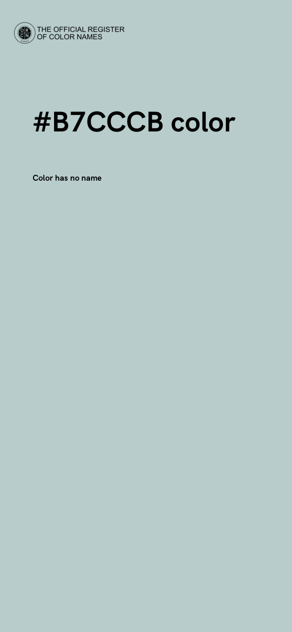 #B7CCCB color image