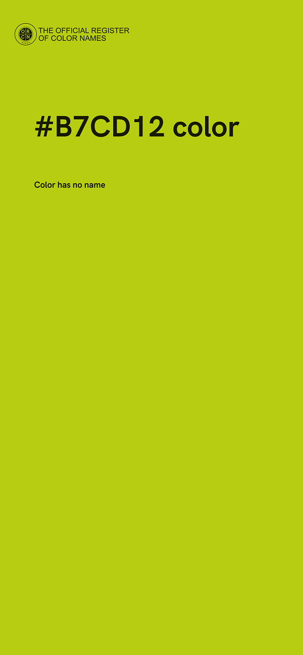 #B7CD12 color image