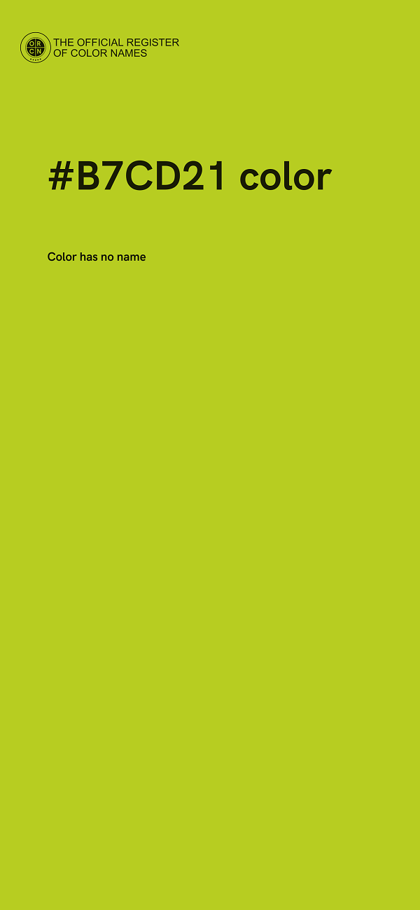 #B7CD21 color image