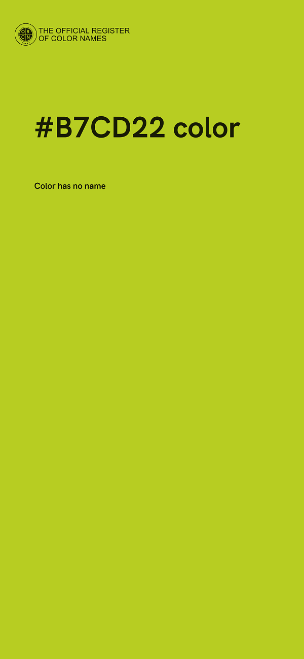 #B7CD22 color image