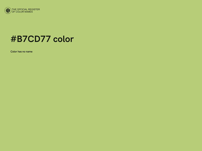 #B7CD77 color image