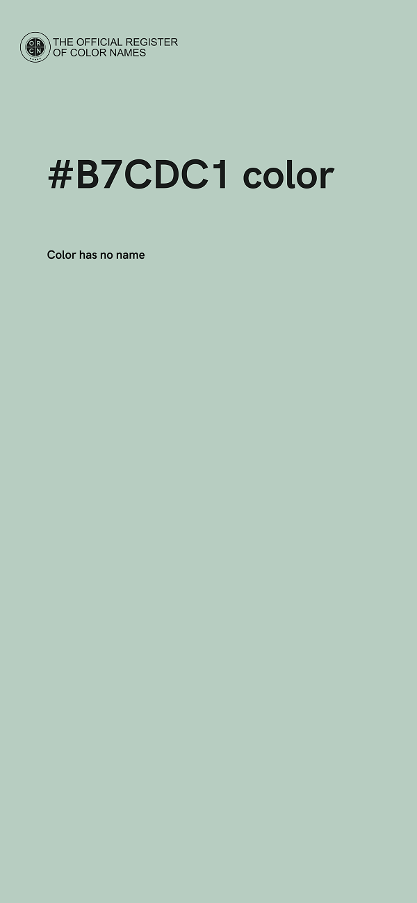 #B7CDC1 color image