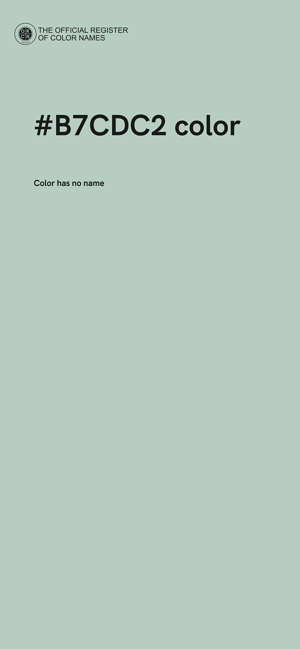 #B7CDC2 color image