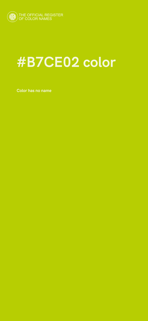 #B7CE02 color image