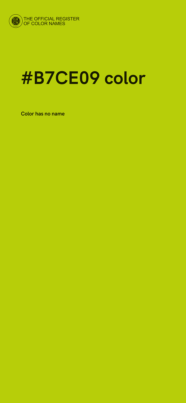 #B7CE09 color image