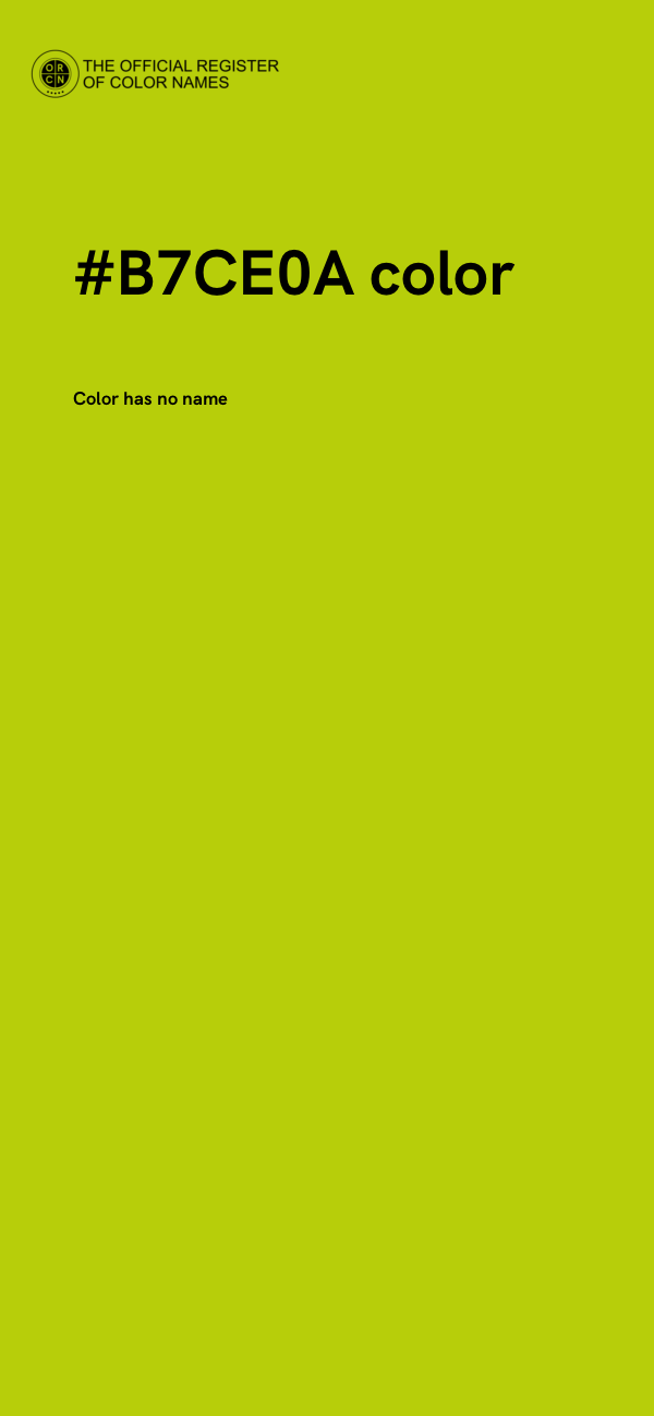 #B7CE0A color image