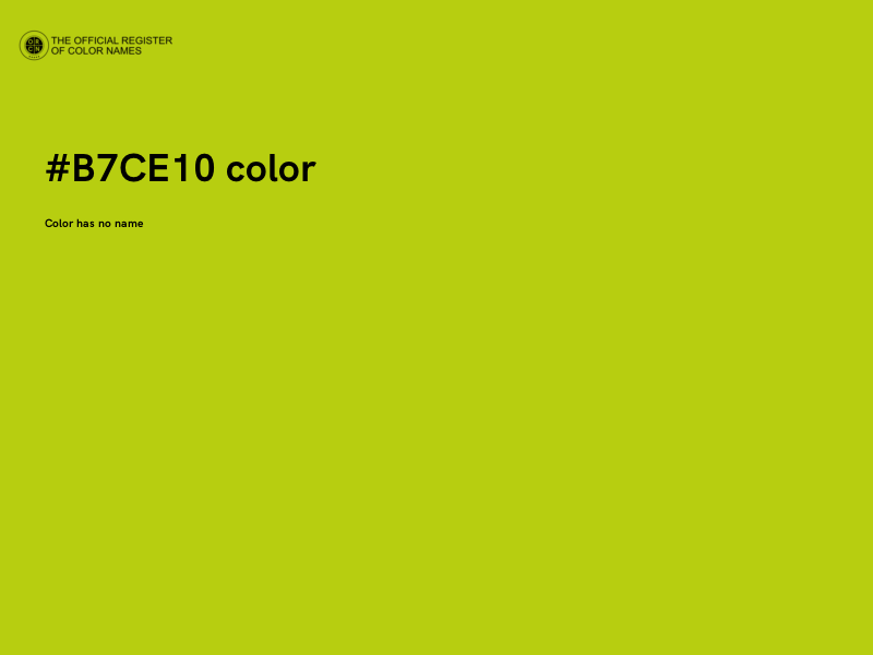 #B7CE10 color image