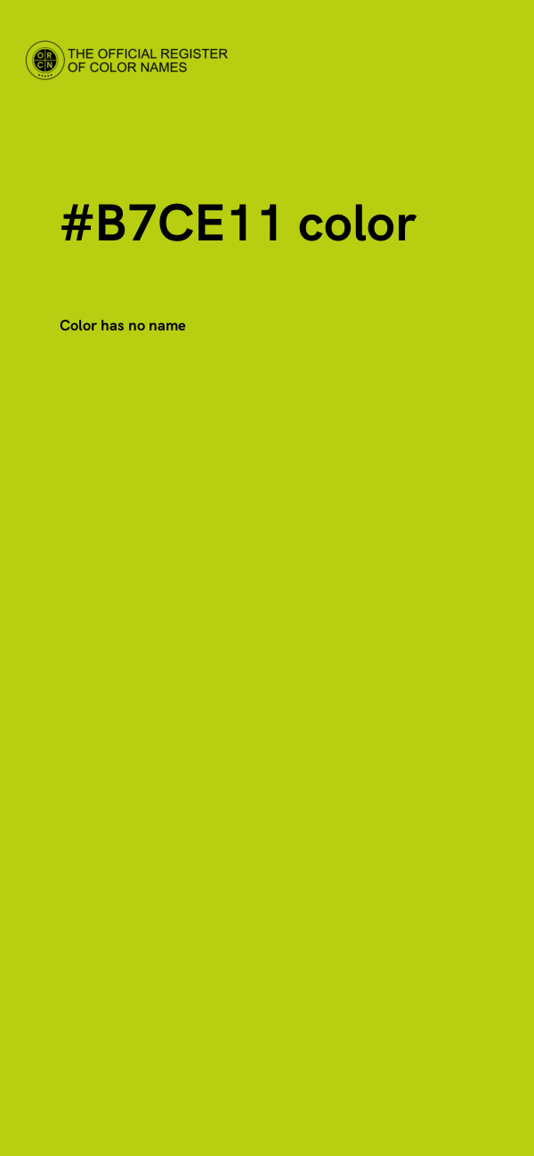 #B7CE11 color image