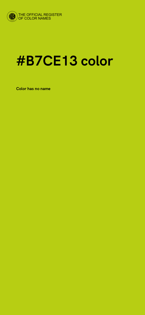 #B7CE13 color image