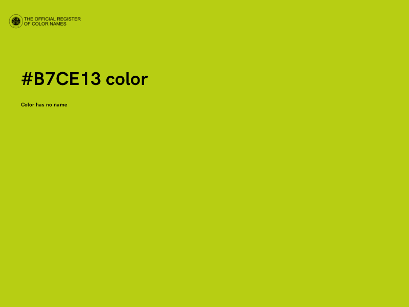 #B7CE13 color image