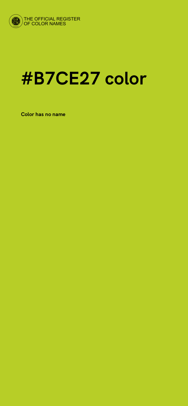 #B7CE27 color image