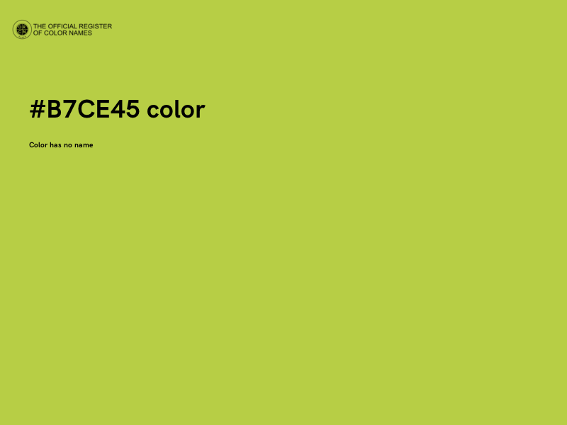 #B7CE45 color image