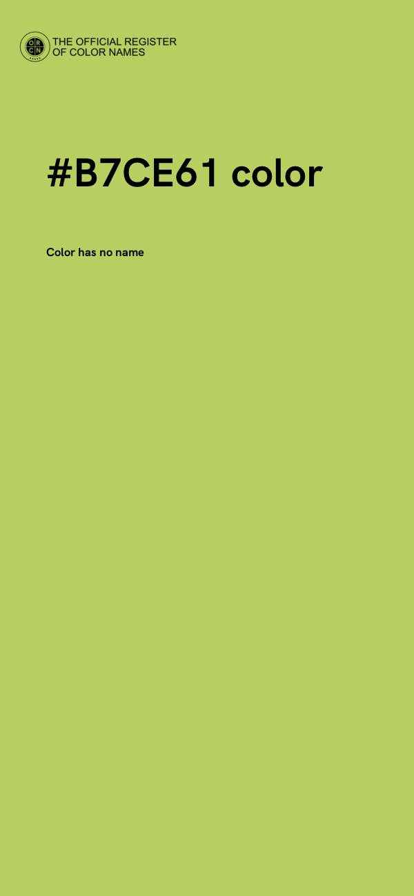 #B7CE61 color image