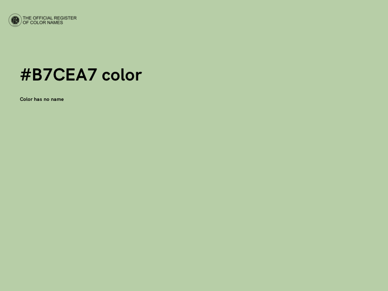 #B7CEA7 color image