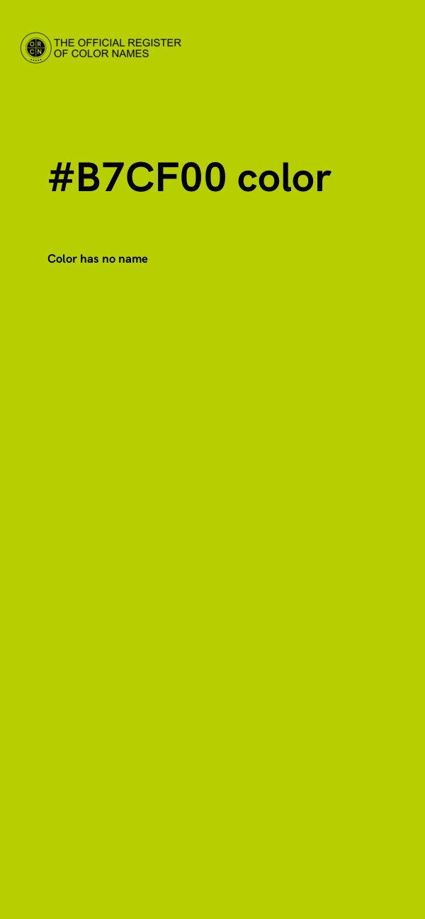 #B7CF00 color image