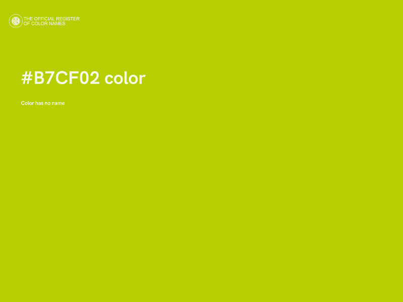 #B7CF02 color image