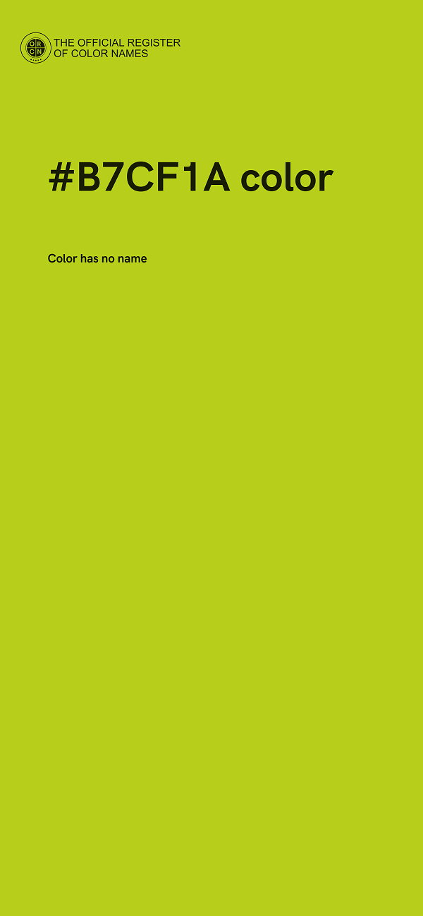 #B7CF1A color image