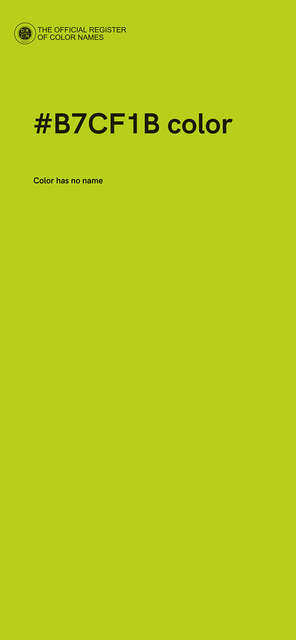 #B7CF1B color image