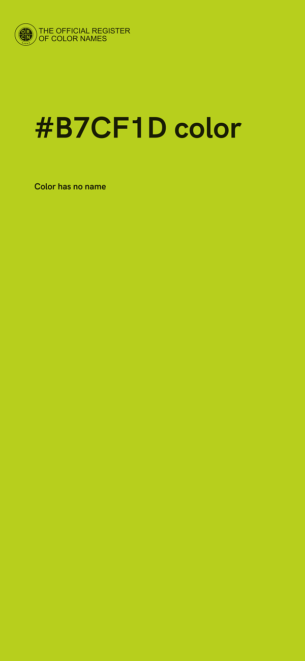 #B7CF1D color image
