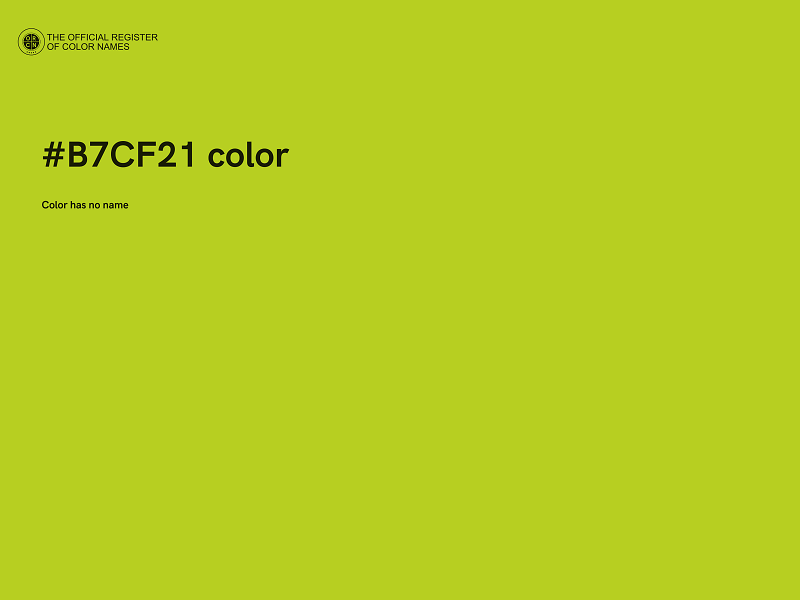 #B7CF21 color image