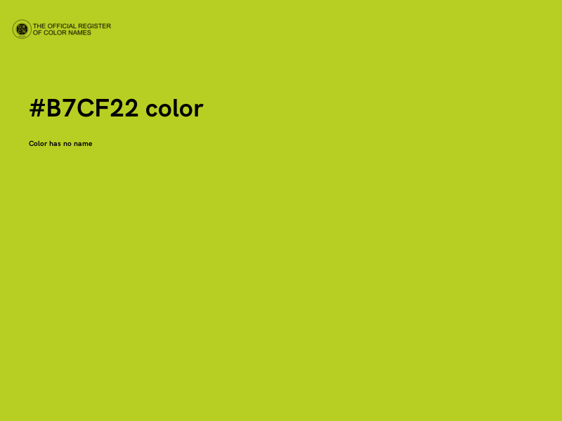 #B7CF22 color image