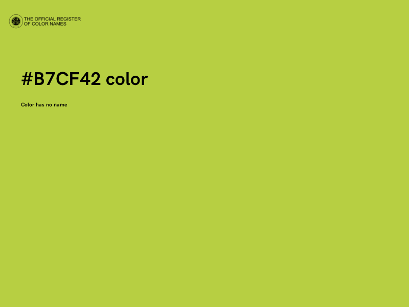 #B7CF42 color image