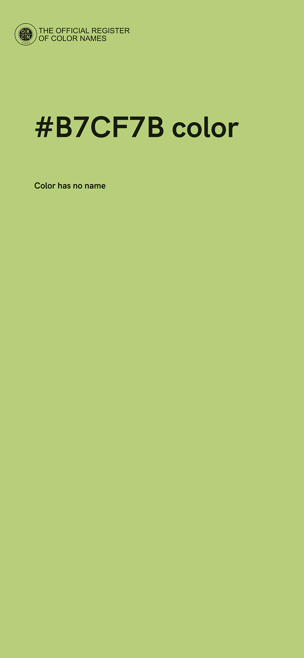 #B7CF7B color image