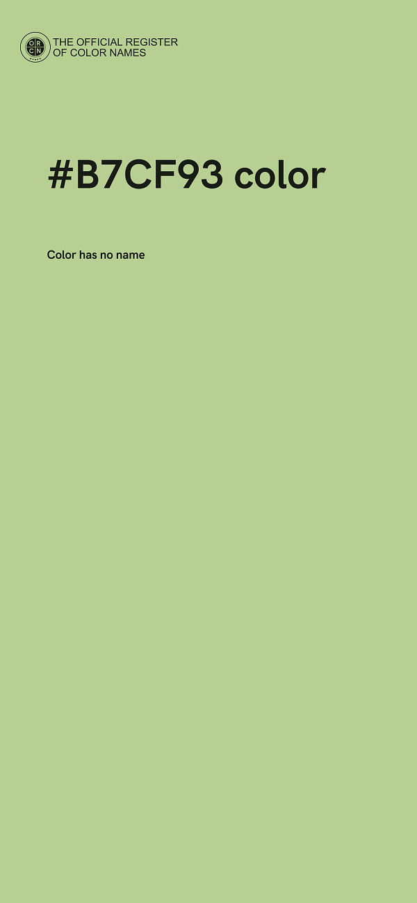 #B7CF93 color image