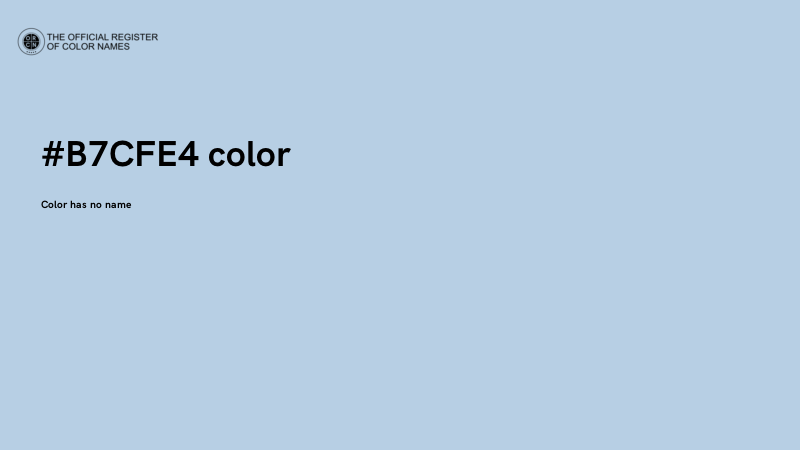 #B7CFE4 color image