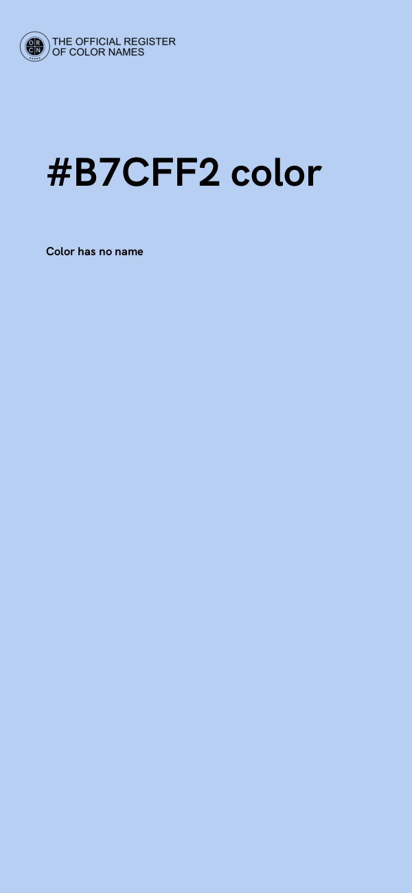 #B7CFF2 color image
