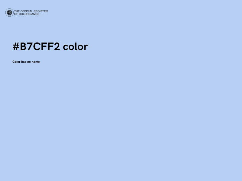 #B7CFF2 color image